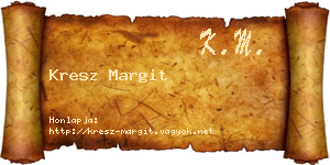Kresz Margit névjegykártya
